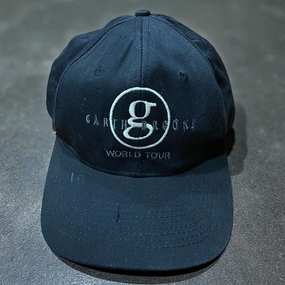 Garth Brooks World Tour Official Merch Vintage Black Snapback Unisex One Size